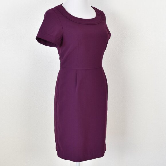 Pendleton Short Sleeve Sheath Dress Purple - 4P - Picture 3 of 10